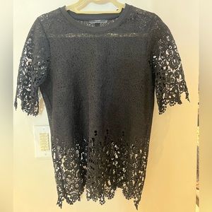 Zara Black Lace T-shirt (Size M)